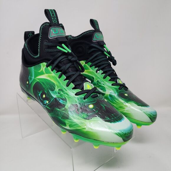 Under Armour Spotlight Lux Football Cleats Mens Green Black